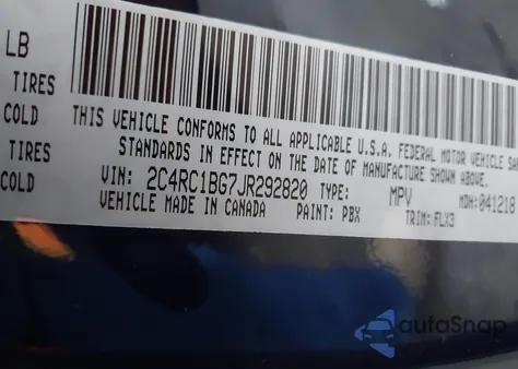 2018 Chrysler Pacifica Touring L from USA, damaged, VIN 2C4RC1BG7JR292820